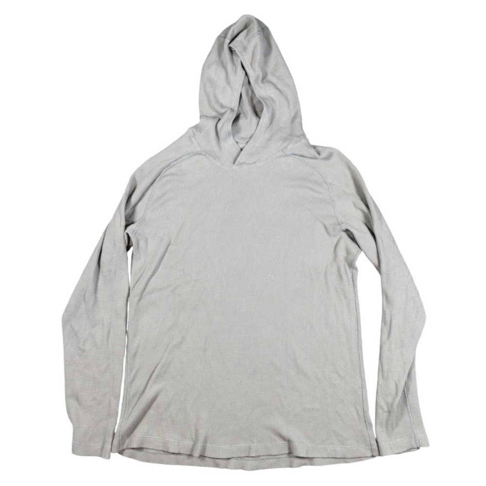 Triple Aught Design TAD Stratum Mens L Waffle Knit Hoodie Gray Thermal Military